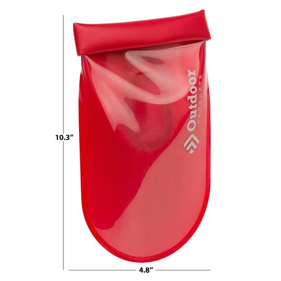 Outdoor Products Valuables Dry Pouch Watertight Roll Top Seal, Red, Unisex, 0.5 - Picture 5 of 5